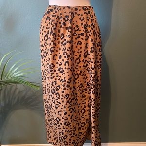 Leopard Midi Skirt